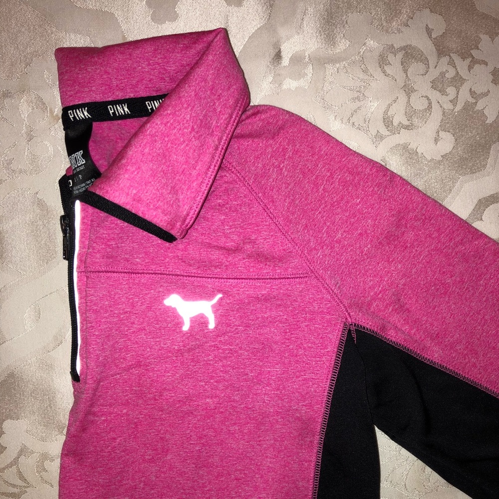 PINK Victoria’s Secret Small hot pink quarter zip